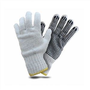 Neulotut puuvilla PVC -käsineet